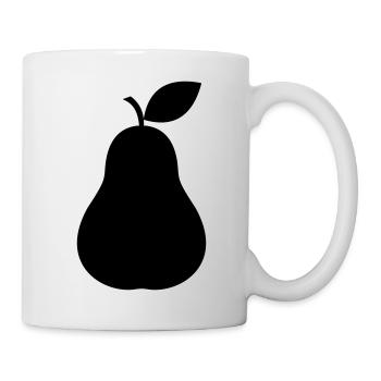Silhouette de poire, fruit minimal - Mug blanc - blanc - Droite