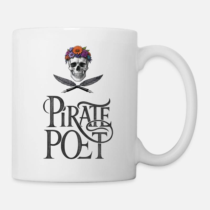 PIRATE POET - let's talk - Mug - white