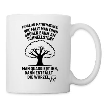 Abattage d’arbre racinaire blague de mathématicien - Mug blanc - blanc - Droite