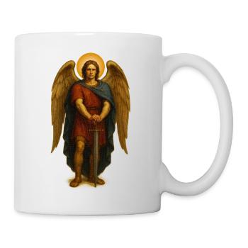 Guardian Angel Aura | Classical Baroque painting - Mug - white - Right