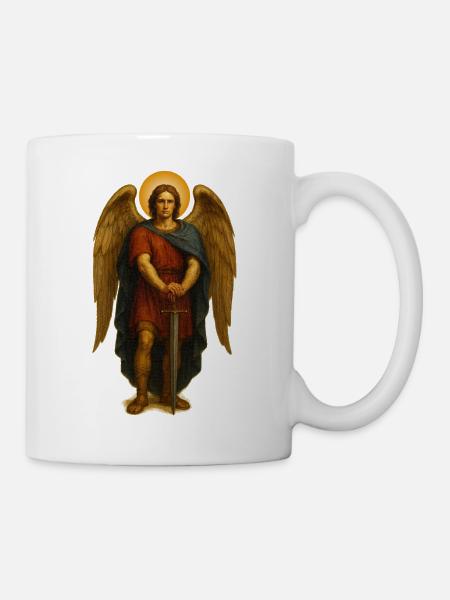 Schutzengel-Aura | Klassische Barockmalerei - Tasse - Weiß