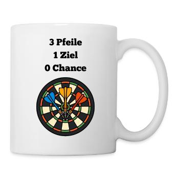 Volltreffer Dartboard Design - Tasse - Weiß - Rechts