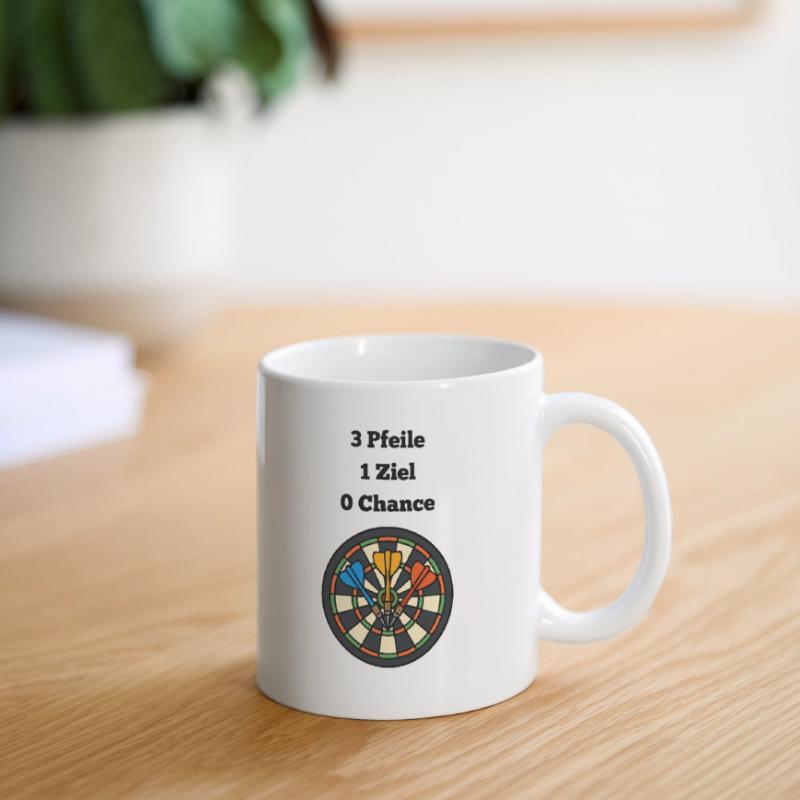 Conception de la cible de fléchettes en cible Mug blanc