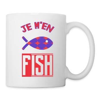 ICH KANN NICHT. ICH HABE GEFIEDERT. FISCHER. HUMOR. RUHESTAND - Tasse - Weiß - Rechts