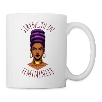 La force de la féminité – Art d’autonomisation féminine - Mug blanc - blanc - Droite