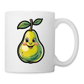 Dessin animé Joyeuse Poire - Mug blanc - blanc - Droite