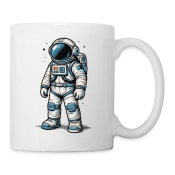 Detailreicher Comic Astronaut im offenen Weltraum - Tasse - Weiß - Rechts