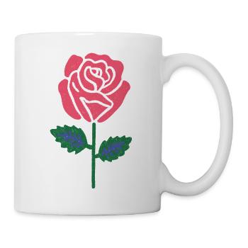 Pink Rose Graphic Lines - Mug - white - Right
