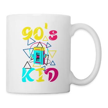 90s Kid Forever – Retro-T-Shirt für Fans der 90er - Tasse - Weiß - Rechts