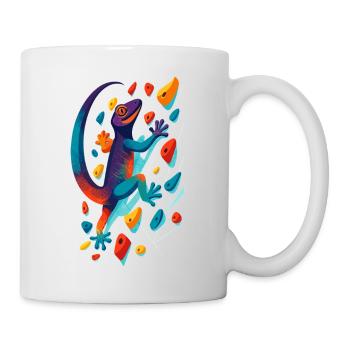 Cadeau de lézard grimpeur de gecko escaladeur de bloc - Mug blanc - blanc - Droite