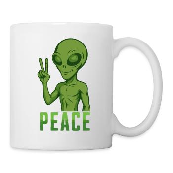 Peace Green Alien - Mug - white - Right