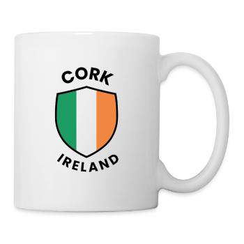 Cork Irland Schild Trikolore - Tasse - Weiß - Rechts