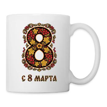 Art populaire russe 8 mars - Mug blanc - blanc - Droite