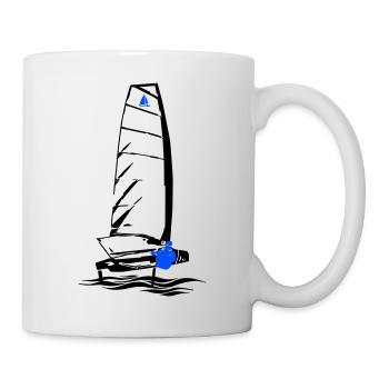 Foiling Moth Segelboot Foilsegeln Segeljolle Motte - Tasse - Weiß - Rechts