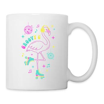 Groovy 6 anniversaires Flamingo - Mug blanc - blanc - Droite