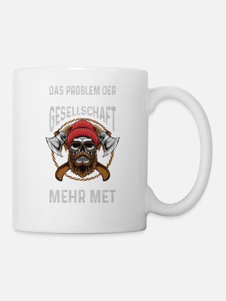 Walhalla Nordmann Wikinger Geschenk Odin - Tasse - Weiß