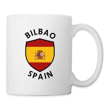 Bilbao Schild Spanien Wappen Abschlag - Tasse - Weiß - Rechts