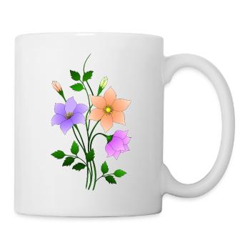 Fleur - Mug blanc - blanc - Droite