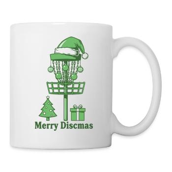 Joyeux sapin de Noël pour le panier de disc golf de Discsmas - Mug blanc - blanc - Droite