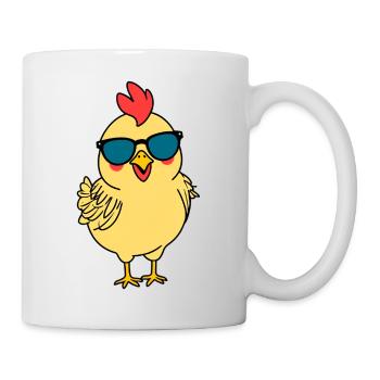 Chick with sunglasses - Mug - white - Right