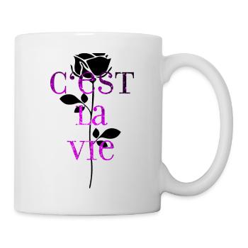 C'est La Vie mood vibe - Mug - white - Right