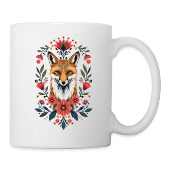 Flower Fox Portrait - Mug - white - Right