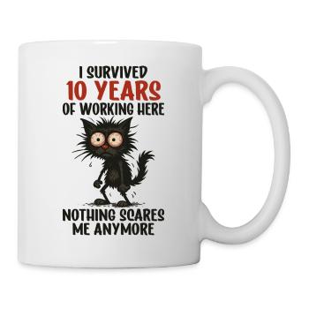 10 Year Company Anniversary Service Anniversary Work - Mug - white - Right