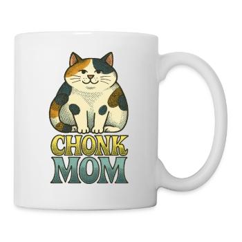 Chonk Cat Mom Retro Print - Mug - white - Right