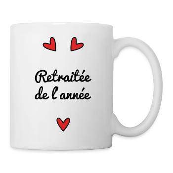 RETRAITEE. RETRAITE. BONNE RETRAITE - Mug blanc - blanc - Droite