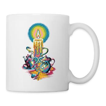 Faith Light Candle Retro Spirit Design - Mug blanc - blanc - Droite