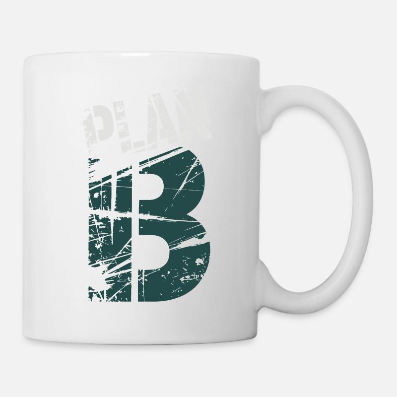 Glyphe numérique Grunge 13 - Mug blanc - blanc