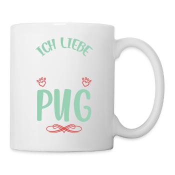 I love my pug with wings - Mug - white - Right