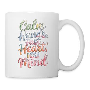Infirmière en soins intensifs Mains calmes Soins intensifs cardiaques - Mug blanc - blanc - Droite