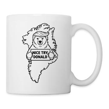 Le Groenland n’est pas à vendre - Mug blanc - blanc - Droite