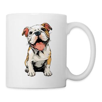 English Bulldog Puppy Illustration - Mug - white - Right