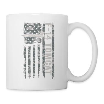 F-14 Tomcat American Flag Military Camouflage - Mug - white - Right