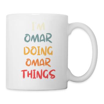 Omar Name Omar Personalized Name First Given - Mug blanc - blanc - Droite