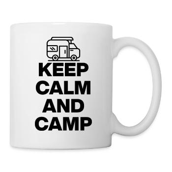 RESTEZ CALMES ET CAMPEZ ! - Mug blanc - blanc - Droite