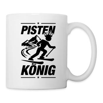 Pisten König Ski Lustig - Tasse - Weiß - Rechts