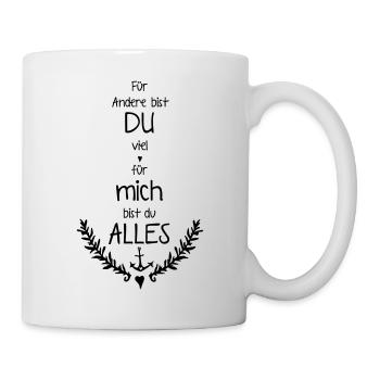 Vigne de cœur / biens célestes / amour / Liebe - Mug blanc - blanc - Droite