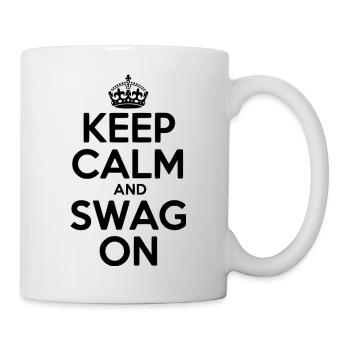 Reste calme et swag - Mug blanc - blanc - Droite