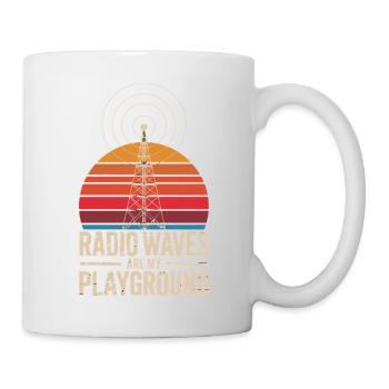 Radio Waves Are My Playground Retro Amateur Radio - Mug - white - Right