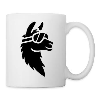 Lama mit Skibrille - Tasse - Weiß - Rechts
