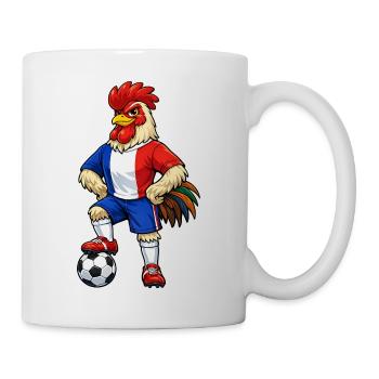 Football Coq France, Fan Drapeau de France - Mug blanc - blanc - Droite