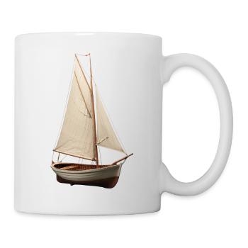 Klassisches Segelboot im Vintage-Look - Tasse - Weiß - Rechts