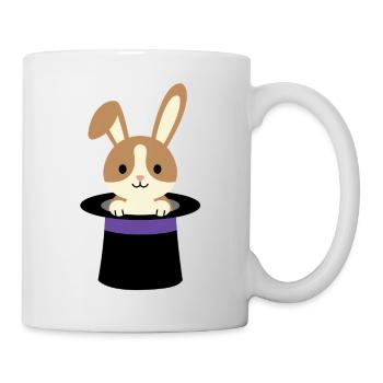 Häschen aus dem Zauberhut - Tasse - Weiß - Rechts