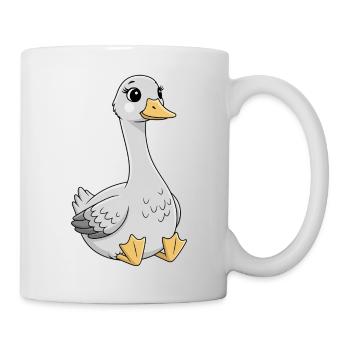 Motif de dessin animé Canard Bavard - Mug blanc - blanc - Droite