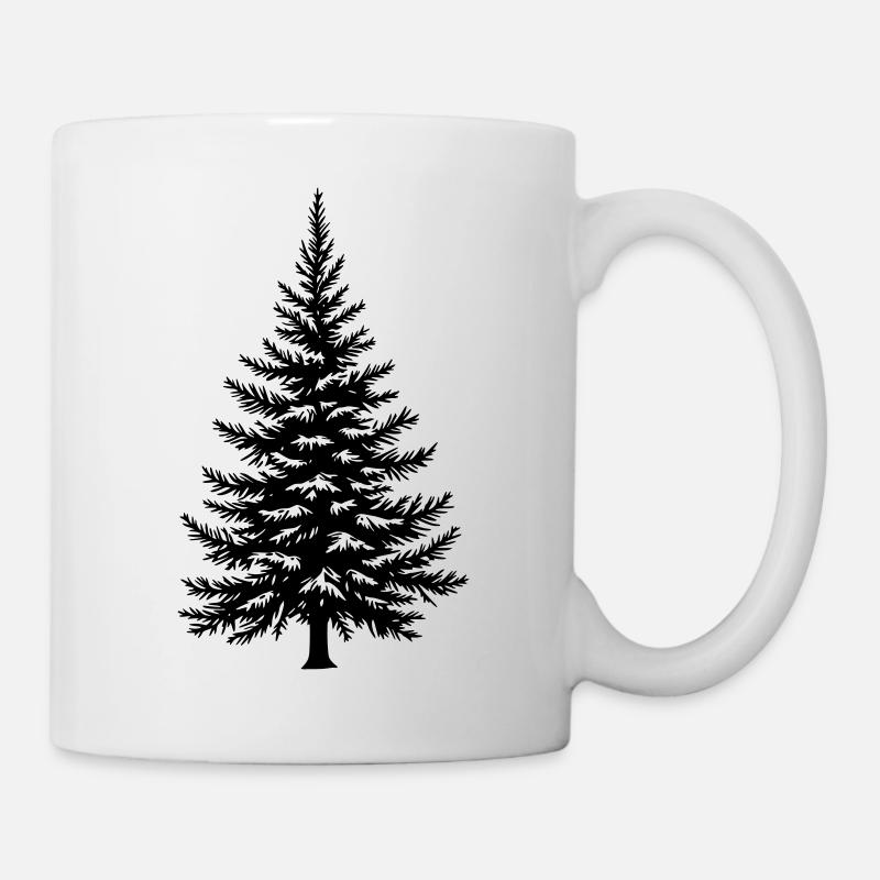 Tree Spruce Fir Conifer Vector - Mug - white