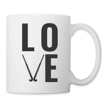 Passion pour le hockey sur gazon - Mug blanc - blanc - Droite
