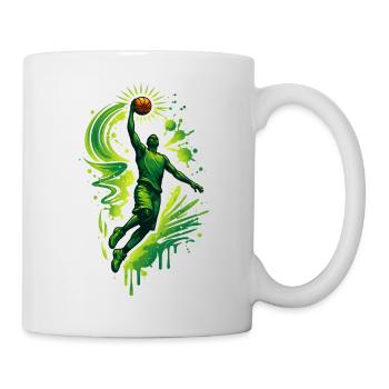 Joueur de basket-ball dans un style graffiti - Mug blanc - blanc - Droite
